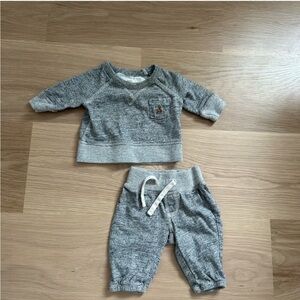 Gap Gray Baby Sweatshirt and Pants Set